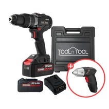 툴앤툴 충전식 무선 전동드릴 TNT-MAX20LI (BLDC/4000mAh), 드릴/임팩 콤보 패키지(+전동드라이버), 1개