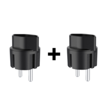 eu 유럽 돼지코 플러그 유럽형 us 한국형 변환 어댑터 콘센트 110v 220v 대용량 돼지코 4.8mm, 블랙2개, 2개