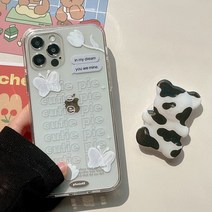 케니스 투명 젤하드 러블리 레터링 핸드폰 젤리 하드 나비 플라워 꽃무늬 변색없는 휴대폰 갤럭시 케이스 S9 노트 9 10 20 플러스 울트라 S10 E 5G S20 S21 S22