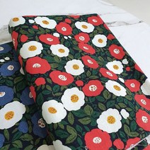 [천삼백케이] [바나나스푼] 린넨 컬러풀 동백꽃 3컬러, 레드
