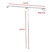 의류 진열대 여성 옷 매장 옷행거 고정식 벽행거 옷걸이, 길이150x높이160cm 스테인레스
