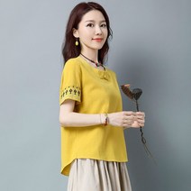 cisanny 여성 봄 여름 가을 캐주얼 루즈핏 단추 브이넥 30대 40대 맨투맨 티셔츠 M~3XL