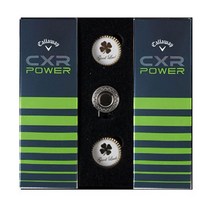 캘러웨이 CXR POWER 골프공 2피스 6구 + 골드 볼마커 세트, 혼합색상, 1세트