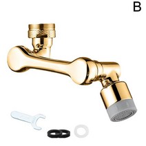 회전수도꼭지1pc 1080 Degree Rotatable Faucet Filter Foam Nozzle Kitchen Swivel Head Water S고수ing N, 02 Gold