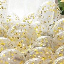 뷰라뷰 파티풍선 50개 + 공기펌프 + 10M 리본1롤, 22.골드스팽글