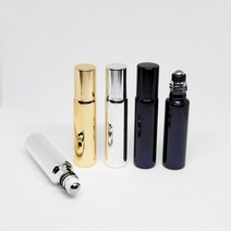 유리 미니 롤온 공병 오일 향수 화장품 10ml 갈색공병 화장품공병 롤온용기 향수, 10ml_롤온_실버