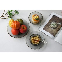 레이스 골드 유리 접시 빙수볼 화채그릇 샐러드접시 북유럽스타일 신혼집선물 혼수, 접시 대