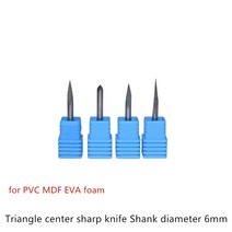 산업용 링크 CNC 공작 기계 6mm 센터 나이프 샤프 커터 플랫 하단 엔드 밀 삼각형, 01 20 degree 0.1mm