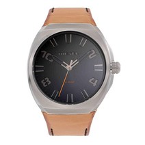Diesel 남성용 Stigg 쓰리핸드 실버톤 스테인리스 스틸 시계 DZ1883