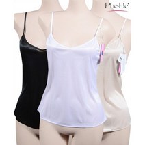 (이너쟁이) 은은한 광택 부드럽고 편안한 여성 끈런닝 끈나시