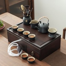 다기보관함 목재 보관함 세트 다도 쟁반 티 찬합, tpye 2