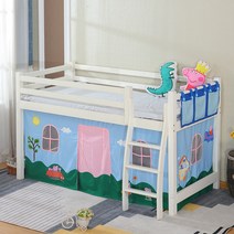 페파피그 벙커침대텐트 베드텐트 쿠라 여자아이방꾸미기 캐릭터, 블루 페이지 베드(앞면과 측면 1개)