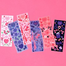 (모니상점) 하우스파티 씰스티커 홀로그램 다꾸스티커, 5. 블루 페일로즈살롱