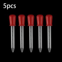 20 200PcS 0.2 3ML 플라스틱 수지 도구 일회용 짜기 전송 피펫 실리콘 몰드 UV 에폭시 공예 보석 만들기, Red 5pcs