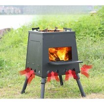 장작 난로 스토브 버너 야외 캠핑 취사 도구 다용도, 대형 그린 타워 스토브
