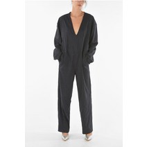 Maison Margiela MM6 울 블렌드 PINSTRIPED 점프슈트 위드 브이넥라인 S52FP0057 S53085 003