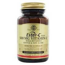 솔가 [알약 케이스 포함] 에스터 C 플러스 500mg 비타민C 50정 (베지캡슐) Solgar Ester Plus Vitamin 50Vcaps, 1개