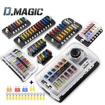 자동차 휴즈 박스 10종 모음 퓨즈 홀더 LED 소켓 케이스 차량 DIY, 6.접지형 12구 휴즈박스A42