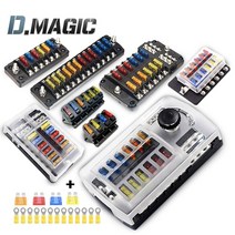 자동차 휴즈 박스 10종 모음 퓨즈 홀더 LED 소켓 케이스 차량 DIY, 10.고용량 12구 접지 고급형 휴즈박스