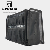 에이프라하 시크 메쉬 메이크업 현장가방 헤어 아티스트 전문가용 브러쉬 화장품 정리 수납 출장 분장 의상 미용 팀 숄더 스타일리스트 보정 수정 가방 파우치 박스 크로스백