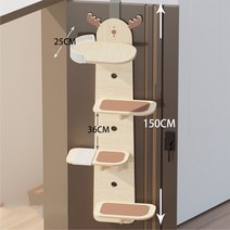 방 문 캣타워 원룸 문걸이형 고양이 사다리, 1개, A