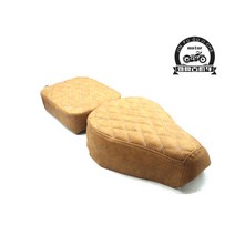 슈퍼커브2인시트 슈퍼커브1.5시트 슈퍼커브리어시트 슈퍼커브텐덤시트 슈퍼커브탠덤시트, 앞좌석 쿠션, 라이트 브라운 싱글 라인 다이아몬드 시트 쿠션, 1개