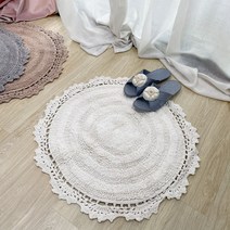 아포아룸 레이스 원형 면매트