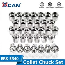 XCAN-스프링 콜렛 정밀 척 세트 ER8 ER16 ER20 ER25 ER32 ER40 CNC 조각 기계 밀링 선반 공구 홀더, CHINA, 24PCS ER40
