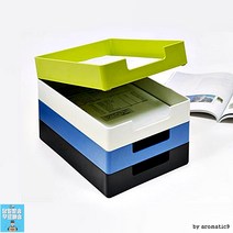 학원 프린트 용지 보관 A4 트레이 문구 사무용품전문점 디자인문구 책상수납정리함, 1개, 블랙