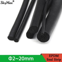 25M 34567890246820mm EPDM O 형 원형 씰링 스트립 방음 방진 발포 고무 씰, 01 Dia 2mm_02 5 Meters