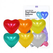 f20 145405 파티클럽 15CM 펄하트풍선 10입 BB05 1봉, 상세페이지 참조