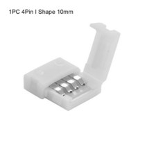 [무료배송]0mm 커넥터 4 핀 L T 십자형 PCB 솔더리스 코너 스트립 RGB 3528 5050 Led 클립 온 커플러, 01 4Pin I Shape 10mm_01 4P
