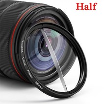 해외 KnightX 하프 프리즘 필터 52mm 58mm 67mm 77mm 카메라 렌즈 ND UV 흐림 전경 흐림 필름 및 텔레비전, 58mm Half_Add 62mm Adapter