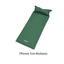 차박 캠핑 자충 에어 매트 1인용 2인용 1 인용 두께 3cm 자동 팽창식 매트리스 쿠션 패드 텐트 캠핑 매트 편안한 침대 난방 점심 휴식 관광 캠프 피크닉 캠핑카 피크닉 간이침대, [01] 한 좌석, [03] Green 5cm 1person