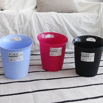 포인트오픈휴지통 플라스틱 학교 야외 원형휴지통, 5L, 단품, 사이즈:5L