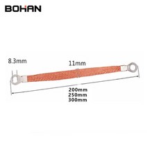 브리지 접지 와이어 6mm2 정사각형 구리 클래드 알루미늄 구멍 크기 8mm 접지 케이블 와이어 pv 태양열 분배 상자, 6제곱밀리미터, 10개, 250mm