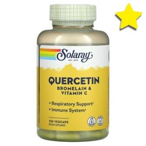 솔라레이 퀘르세틴 케르세틴 Quercetin 브로멜라인 파인애플 효소 bromelain 비타민C 비타민씨 Vitamin 120 식물성 베지캡슐