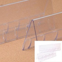 가격표 카페메뉴판 POP광고 POP스탠드 뉴스기사 아크릴제작 전시 응원피켓 사이니지TV 가로형 양면쇼케이스 높이80MM 2종 택1, 250x80mm
