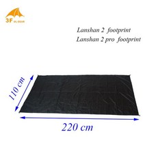 캠핑 텐트3F UL 기어 란산 프로 1/2 인용 싱글 더블 텐트 야외 캠핑 3-4 시즌 초경량 20D 나일론 로드리스, 25 110 x 220CM