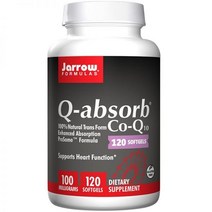 자로우 포뮬라 QAbsord CoQ10 심장 기능 지원 100 MG 120 소프트젤