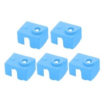 5 PCS Ender 3 CR10 압출기 노즐 보호 실리콘 커버 E3D-V6 대 한 정품 내구성 핫 엔드 히터 블록 양말, Blue
