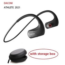 무선 블루투스 게임용헤드셋 헤드폰 이어폰 신제품 Dacom Athlete 5.0 마이크 Auriculares for iPhone Sa, 04 New blk without box