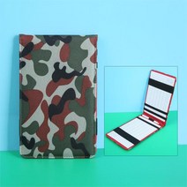 스크린골프메모리폼 1P 가죽 골프 스코어 카드 홀더 훈련 노트북 성능 점수 ookkeeper ∓ 2ps 연필, 08 mouflge Green
