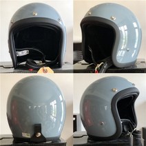 헤돈헬멧 티티앤코헬멧 홍진헬멧 오토바이헬멧 빈티지 카페 레이서 경량 쉘 섬유 유리 오픈 페이스 일본, 회색, xxl