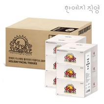 한예지 키스해링 홀리데이 천연펄프 각티슈 미용티슈 280매 6입 2팩 번들없음