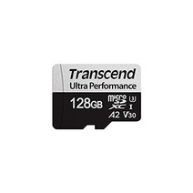 트랜센드 울트라 퍼포먼스 microSD 카드 128GB UHS-I U3 V30 A2 Class10 SD 카드 변환 어댑터 첨부[데이터 복구 소프트 무료 제공]TS128GUSD340S