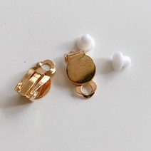 2개입 골드 귀걸이만들기 귀 안 뚫는 클립형 귀찌 이어링 논피어싱