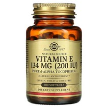 solga 솔가 Natural Source vitamin E 비타민E 이 134 mg (200 IU) 100 연질캡슐, 400 IU