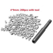 100/200Pcs 4*9mm/12mm 스노우 스크류 타이어 스터드 안티 스키드 떨어지는 스파이크 휠 자동차 오토바이 자전거 겨울 비상 사태, 4X9 200 with tool