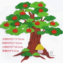 가을환경판 교실환경꾸미기 낙엽 나무 단풍 잠자리 유치원 어린이집, 사과나무